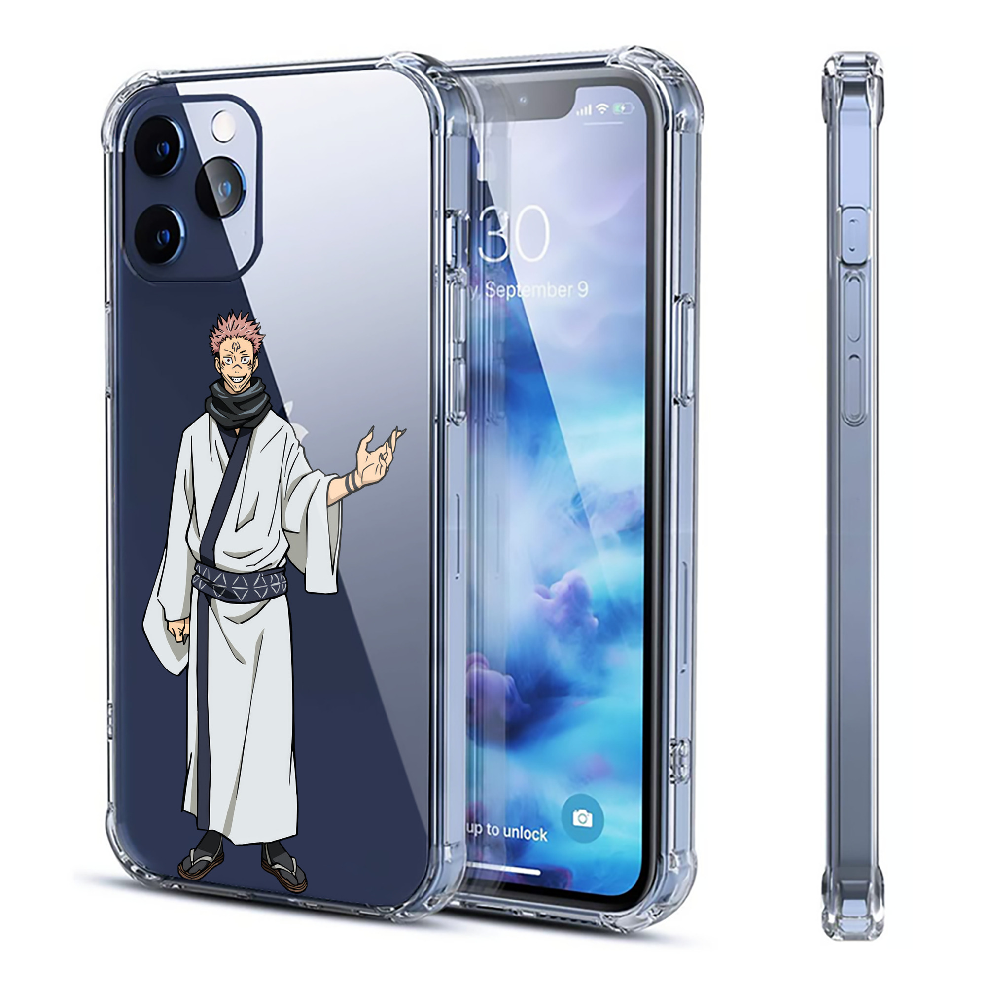 （画像用） 呪術廻戦 Jujutsu Kaisen 【iPhone 12シリーズ対応】透明スマホケース（クリアソフトケース）
